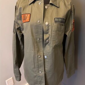 Harley-Davidson Olive Green Snap Jacket